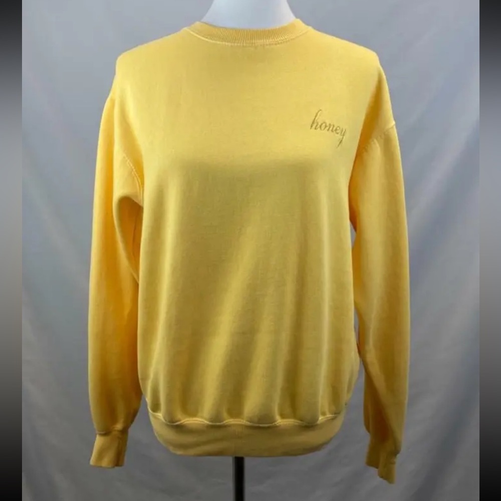 JOHN GALT Women's Yellow HONEY Pullover Sweatshirt One Size